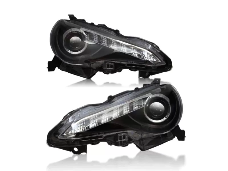 Winjet Black Clear Projector Head Lights Scion FR-S | Toyota 86 2012-2016 - CHWJ-0327-B