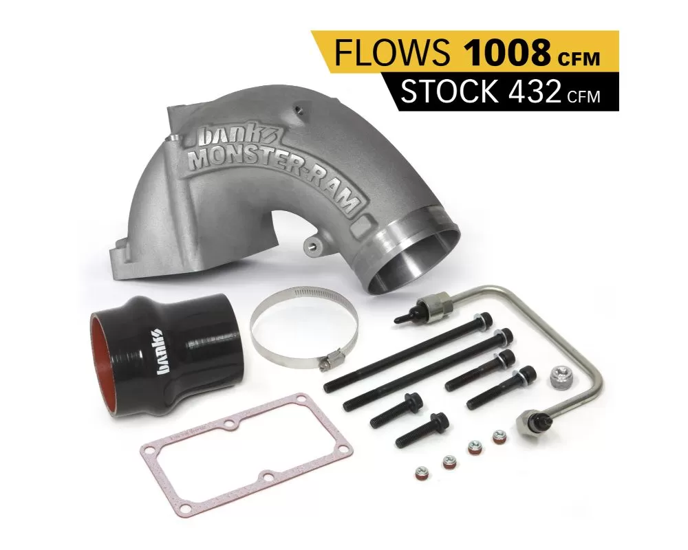 Banks Power 4 Inch Natural Monster-Ram Intake Elbow Kit W/Fuel Line and Hump Hose Dodge | Ram 2500 | 3500 6.7L 2007.5-2018 - 42790
