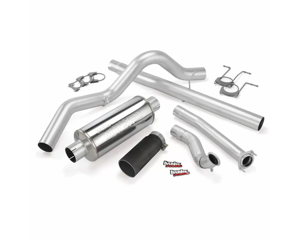 Banks Power Black Tip Single Exit Monster Exhaust System Ford ECLB 7.3L 1994-1997 - 46298-B