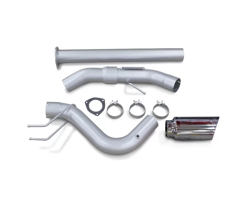 Banks Power Chrome Ob Round Tip Single Exit Monster Exhaust System Ford Super Duty 6.7L Diesel 2017-2019 - 49794