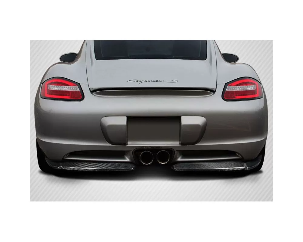 2006-2010 Porsche Cayman Carbon Creations Motox Rear Lip Spoiler Air Dam - 2 Pieces - 116920