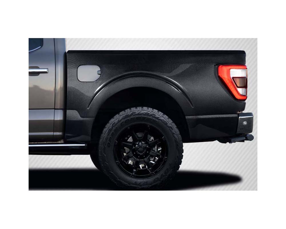 2021-2023 Ford F-150 Carbon Creations 4" Bulge Rear Bedsides - 2 Pieces (5.5 ft Bed Size) - 119022