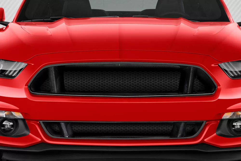 2015-2017 Ford Mustang Carbon Creations Upper CVX Grille - 1 Piece - 113496