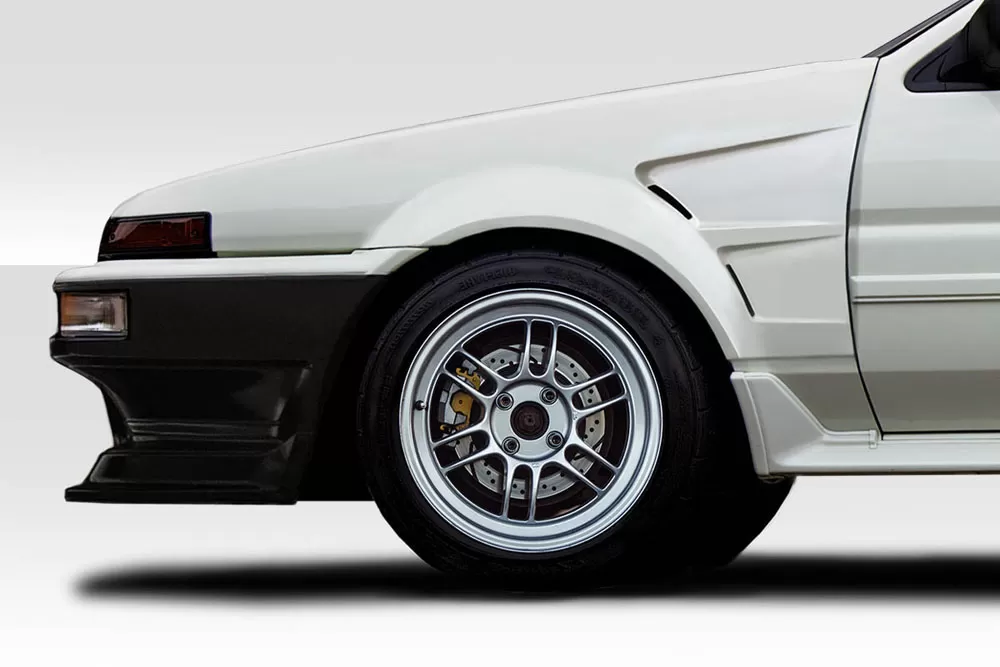 1984-1987 Toyota Corolla 2DR / HB Duraflex D1 Sport 30MM Front Fenders - 2 Piece - 117736