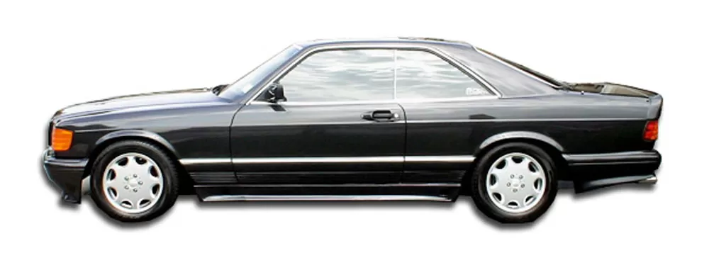 1981-1991 Mercedes S Class W126 2DR Duraflex AMG Look Side Skirts Rocker Panels - 4 Piece - 102238