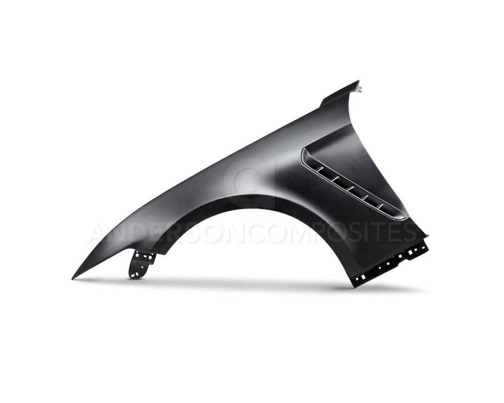 Anderson Composites 0.4" Type-GR (GT350 Style) Fiberglass Vented Fenders Ford Mustang GT 2015-2023 - AC-FF15FDMU-GR-GF