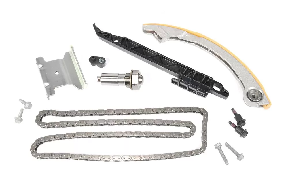 AC Delco Timing Chain Kit with Tensioner, Guides, Nozzle, Seal, and Bolts - 12680750