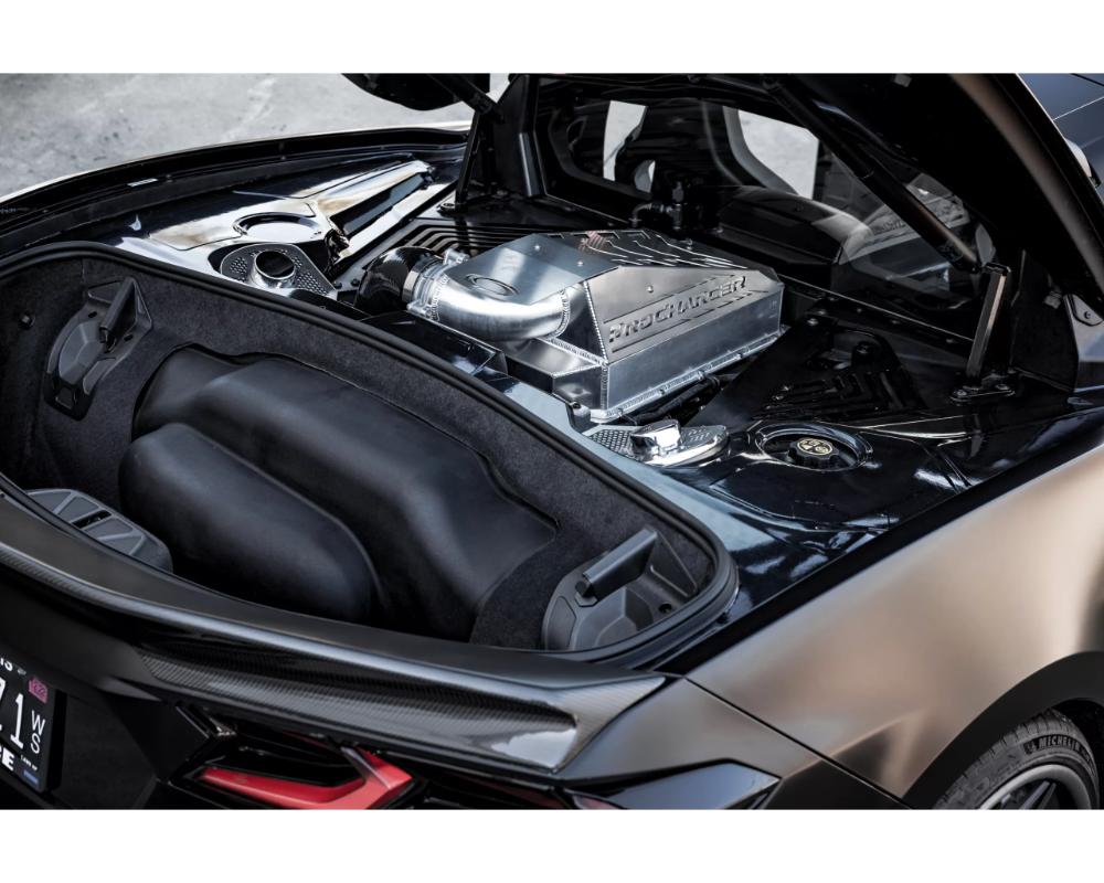 ProCharger Satin Finished H.O. Intercooled System with P-1SC-1 Chevrolet Corvette C8 LT2 2020-2024 - 1KC312-SCI