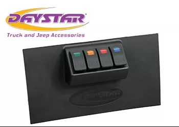 Daystar Lower Switch Panel Including 4 Switches Jeep Wrangler JK 2007-2010 - KJ71040BK