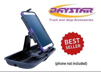 Daystar Black Upper Dash Panel with Large I Phone and I Phone Plus Mini Pad Mount Jeep Wrangler 2011-2017 - KJ71057BK
