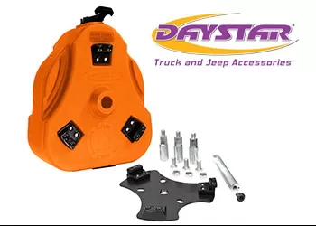 Daystar Cam Can Trail Box Orange with Tire Mount Toyota FJ Cruiser 2007-2014 - KT71001OR