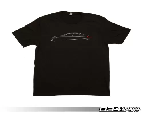 034 Motorsports T-Shirt, Audi B8.5 Sedan Line Art - 034-A01-1014-S
