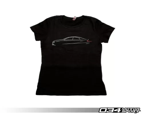 034 Motorsports Women's T-Shirt, Audi B8.5 Sedan Line Art - 034-A01-1014-W-S