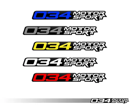 034 Motorsports 4" Decal Silver - 034-A04-0006-SIL