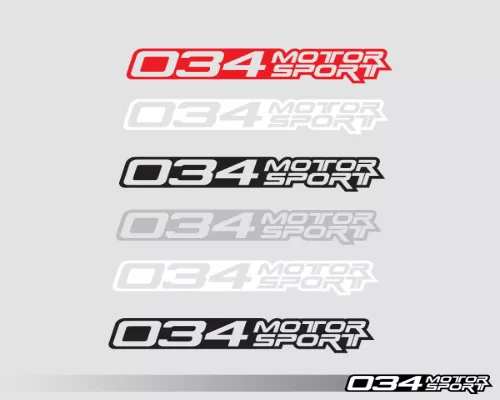 034 Motorsports 24" Decal, Die Cut, White - 034-A04-0008-24-WHT