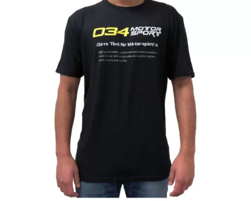 034 Motorsport Black Defined T-shirt - 034-A01-1018-XL