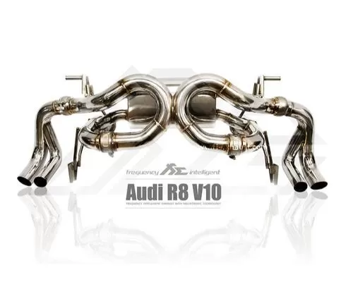 FI Exhaust Quad Tips in Silver Audi R8 V8 MK1 l 2007-2012 - TIP-R81-S