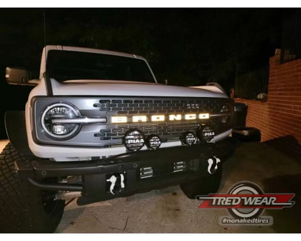 Tread Wear Reflective Letters White Ford Bronco - TWBRONW