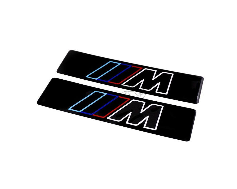 SMY Performance WeatherTech Mats Pair Gel BMW M Emblems - SMY-WTEMB-M