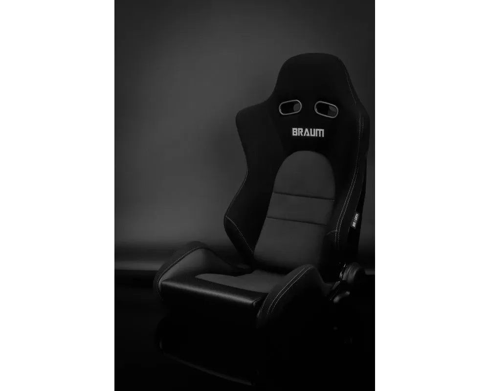 Braum Racing Advan Series Sport Seats Black Jacquard w/ Black Stitching - BRR2-BKGY