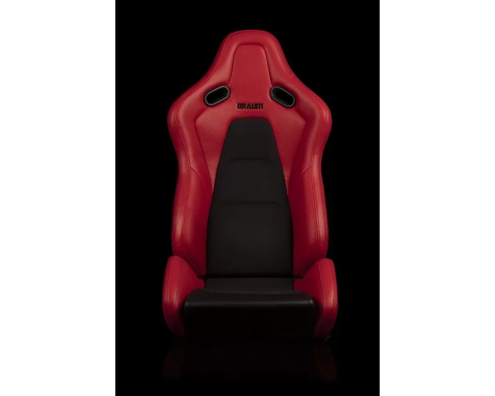 Braum Racing Falcon-S Composite FRP Reclining Seats Pair Red w/ Black Stitching - BRR9R-RDBS