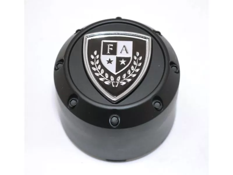 Fairway Alloys Flat Matte Black Pop-In Style Crest Cap - FA-9908
