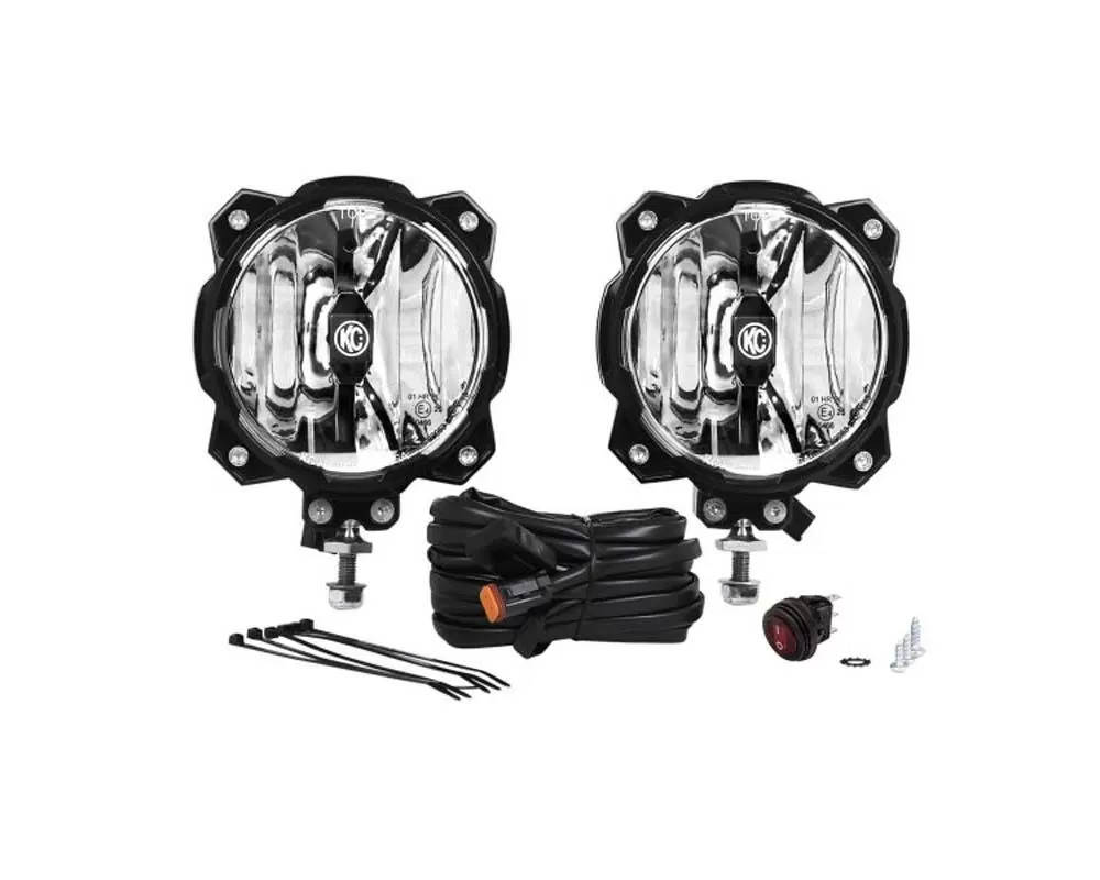 KC HiLites 6" Pro6 Gravity LED Infinity Ring 2-Light System- SAE/ECE 20W Driving Beam - 91303