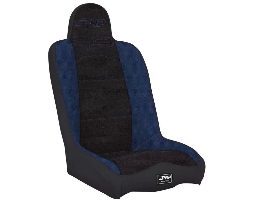 Daily Driver High Back Suspension Seat Black with Blue Outline PRP Seats - A140110-71