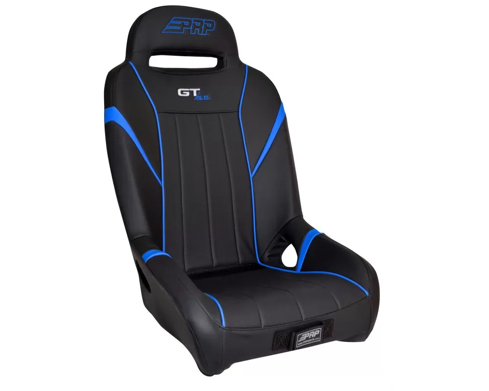 GT/S.E. Front Suspension Seat for Polaris RZR Black with Blue Outline PRP Seats - A58-V
