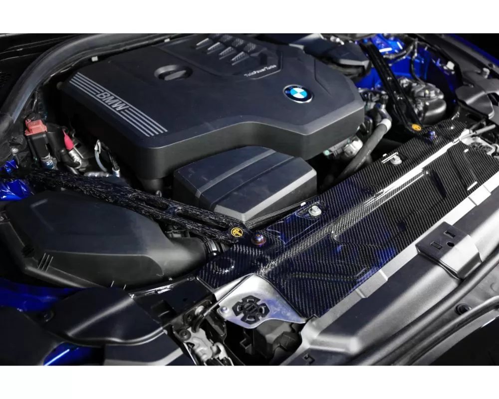 ARMASpeed Forged Carbon Strut Bar | Radiator Cooling Plate | Titanium Coating Screw BMW G20 2019+ - 1CCBM52F24-S
