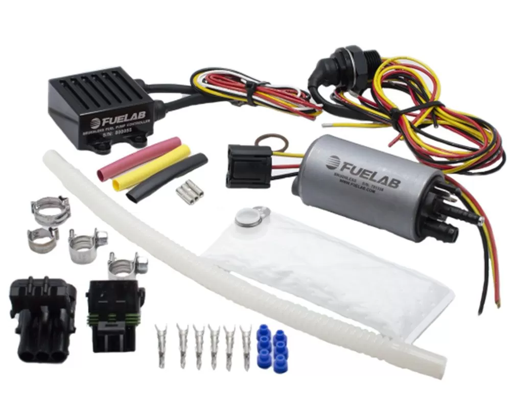 Fuelab 253 with 9mm Barb | 6mm Siphon | 72002 | 74101 | Pre-Filter 350 LPH In-Tank Brushless Fuel Pump Kit - 25304