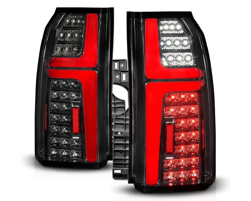 ANZO USA Black Housing Clear Lens Full Led Tail Lights w/ Light Bar & Sequential Signal Chevrolet Tahoe | Suburban 2015-2020 - 311467