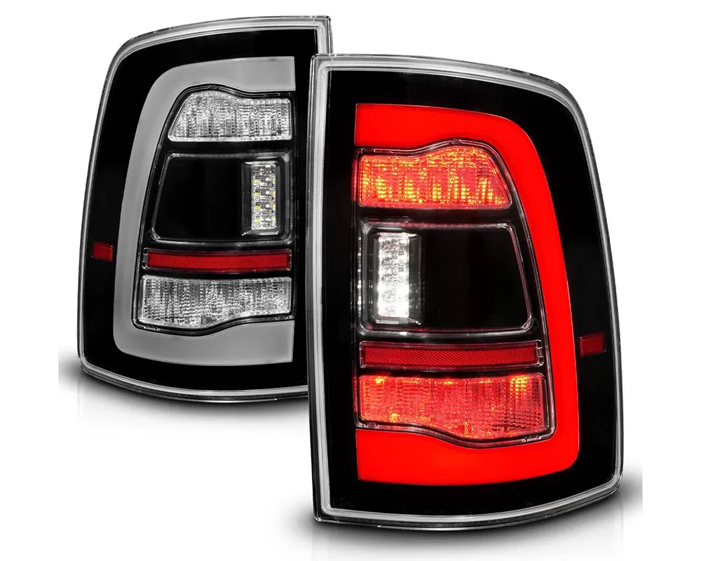 ANZO USA Black Clear Lens LED Tail Lights w/ Sequential Signal Dodge Ram 1500 | 2500 | 3500 2009-2018 311469 - 311469