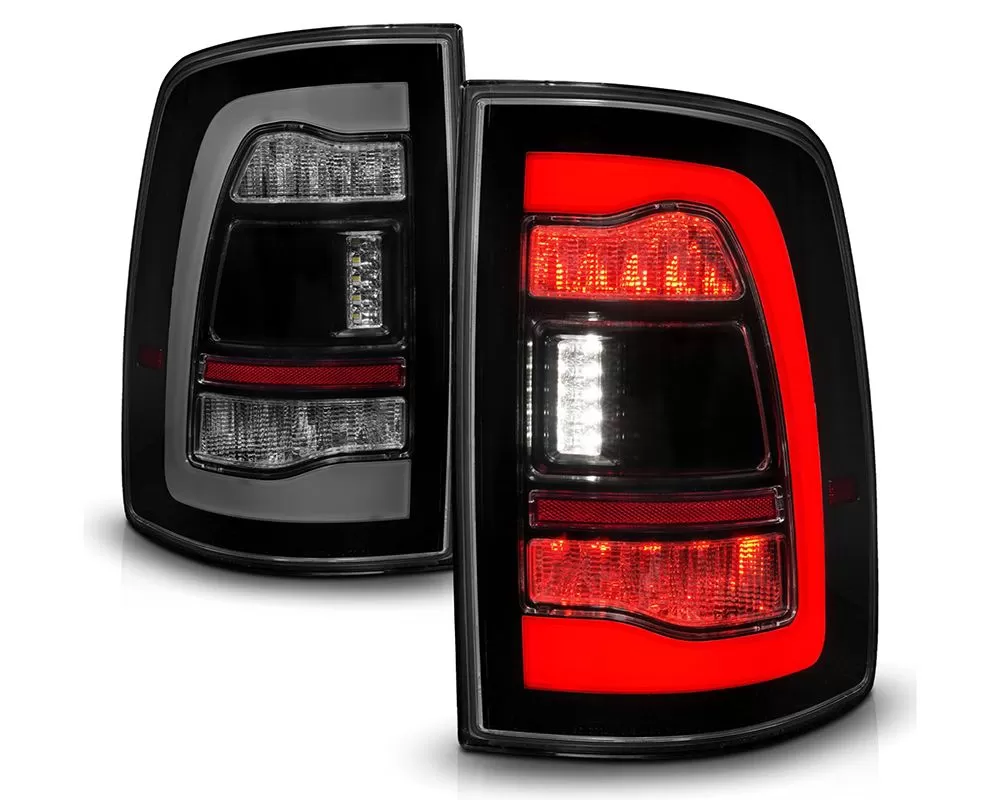 ANZO USA Black Smoke Lens LED Tail Lights w/ Sequential Signal Dodge Ram 1500 | 2500 | 3500 2009-2018 - 311470