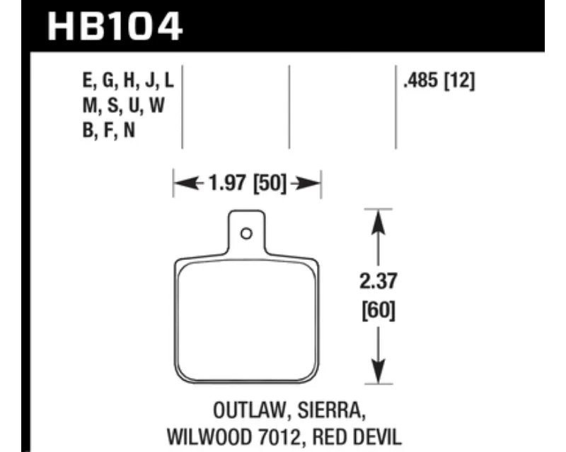 Hawk Performance Black - HB104M.485