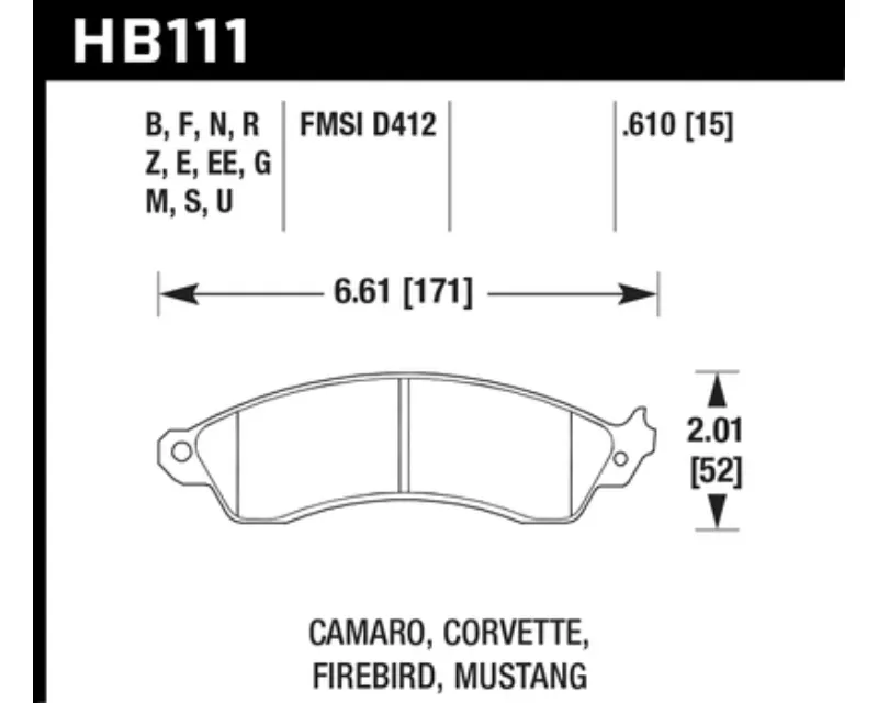 Hawk Performance HPS Front - HB111F.610