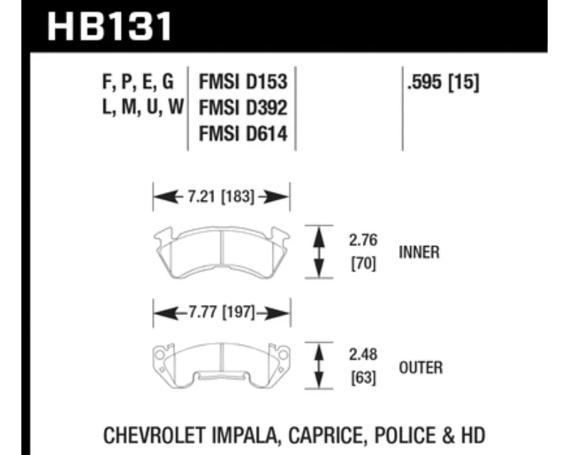 Hawk Performance HPS Front - HB131F.595