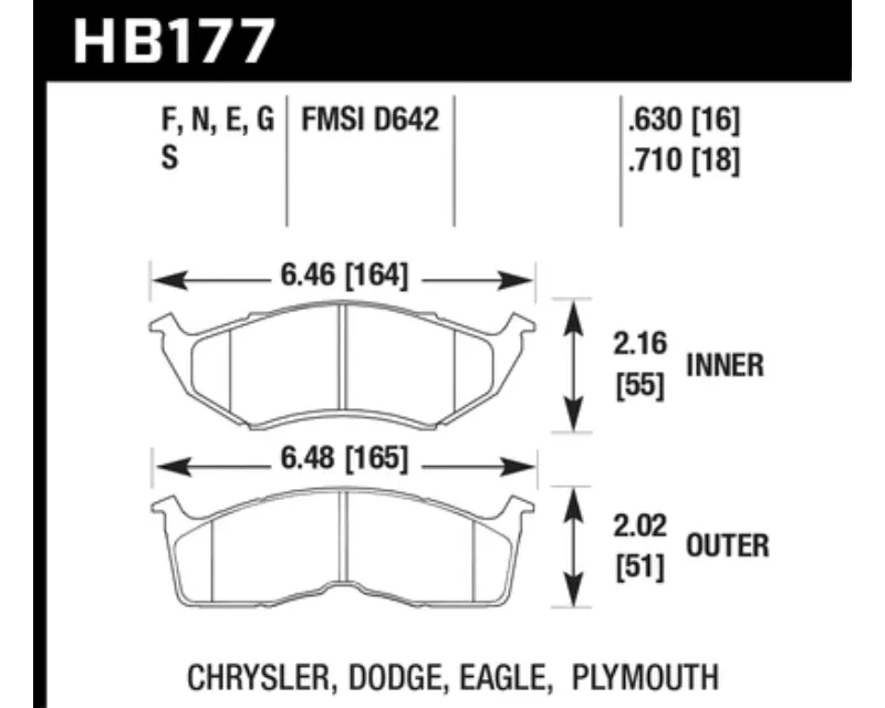 Hawk Performance HPS Front - HB177F.630