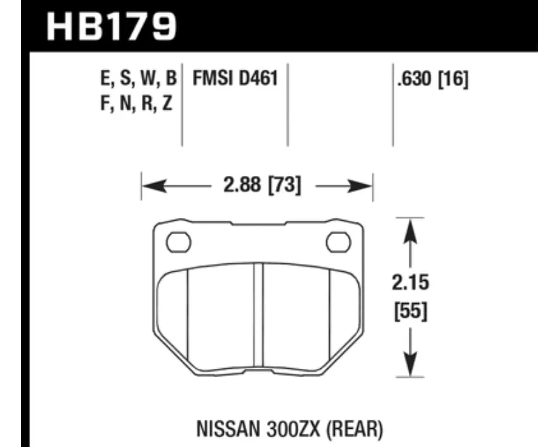 Hawk Performance HPS Rear - HB179F.630