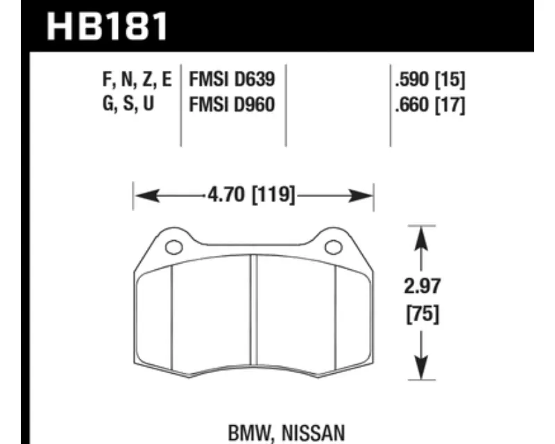 Hawk Performance HPS Front - HB181F.590