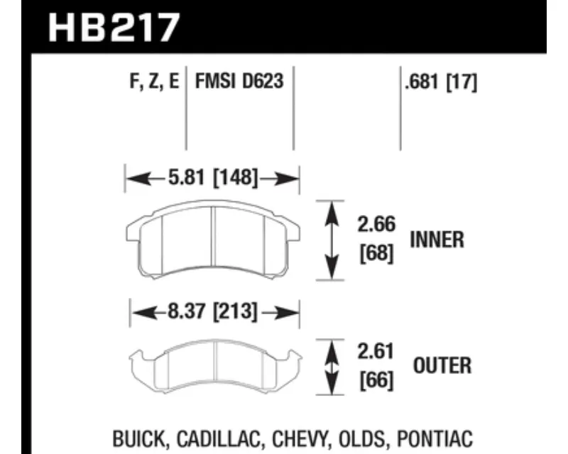 Hawk Performance HPS Front - HB217F.681