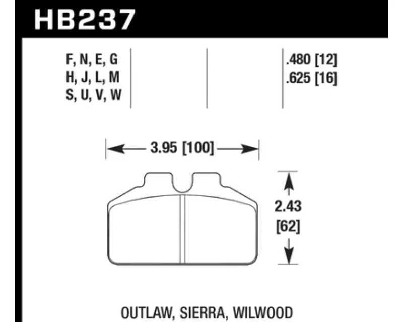 Hawk Performance HPS - HB237F.480