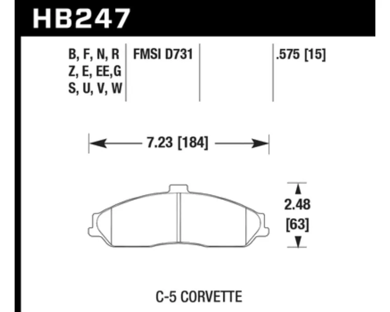 Hawk Performance HPS Front - HB247F.575