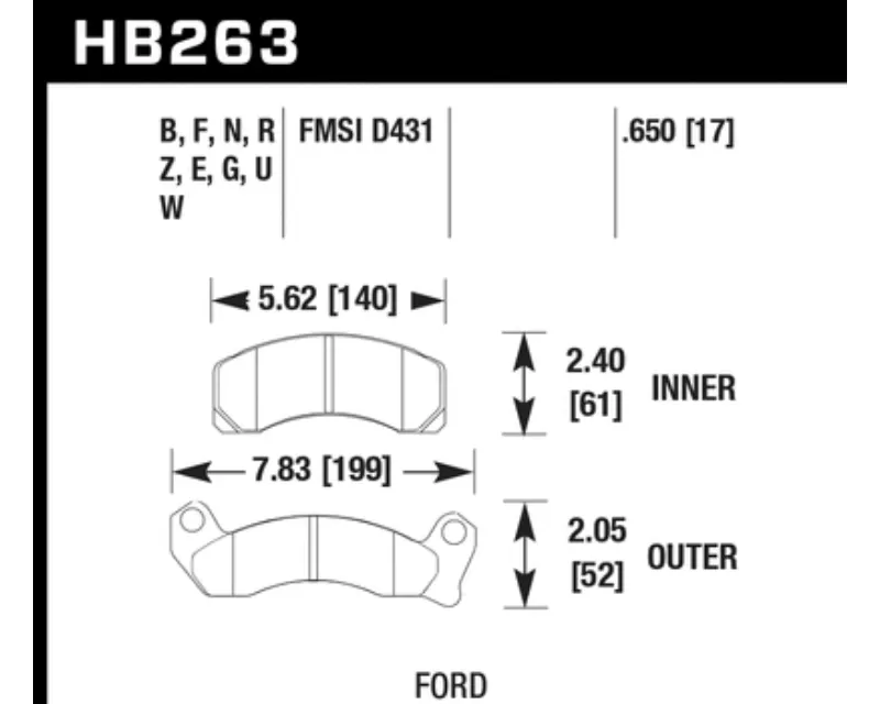 Hawk Performance HPS Front - HB263F.650