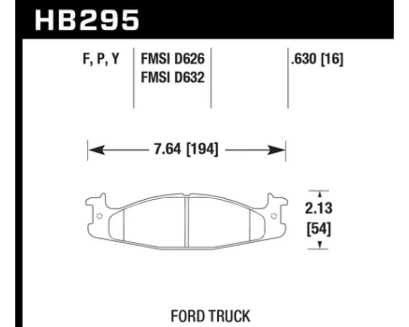 Hawk Performance HPS Ford Front - HB295F.630