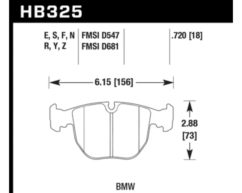 Hawk Performance HPS BMW Front - HB325F.720