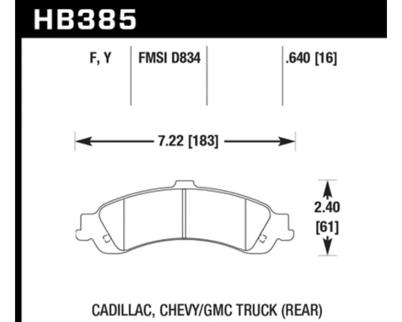 Hawk Performance HPS Rear - HB385F.640