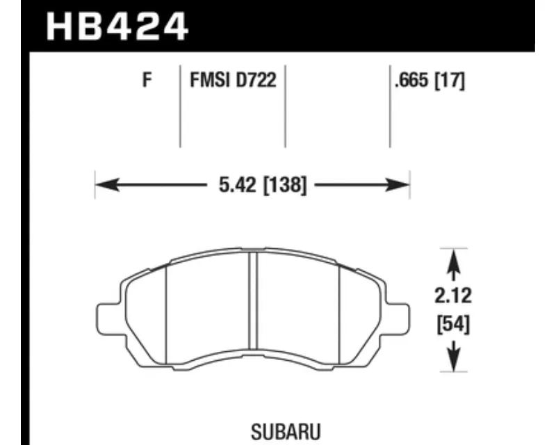Hawk Performance HPS Subaru Front - HB424F.665