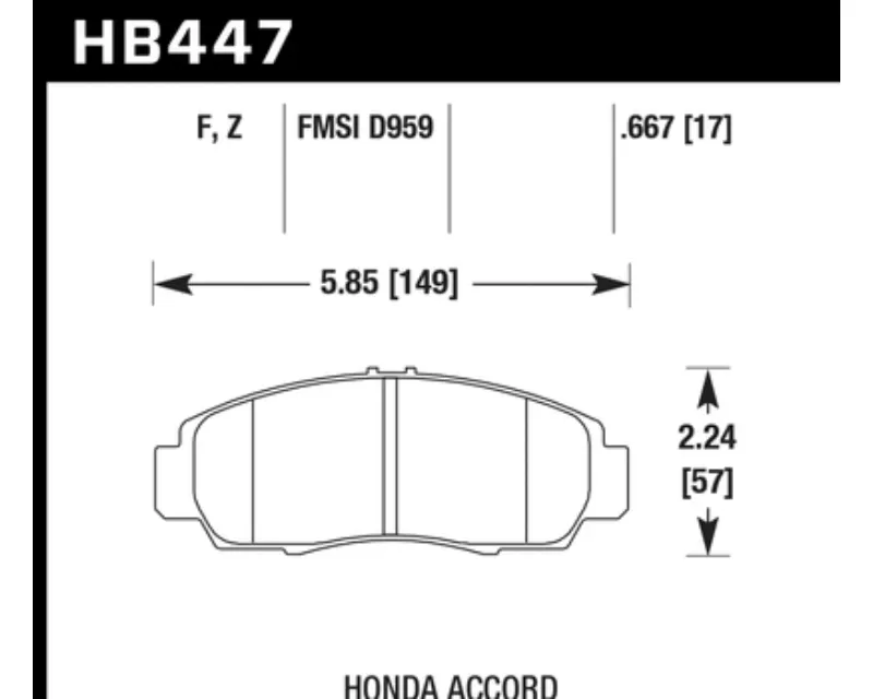 Hawk Performance HPS Honda Front - HB447F.667