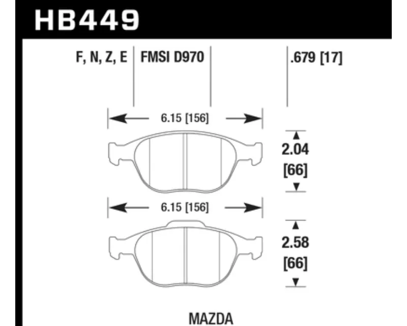 Hawk Performance HPS Ford Front - HB449F.679